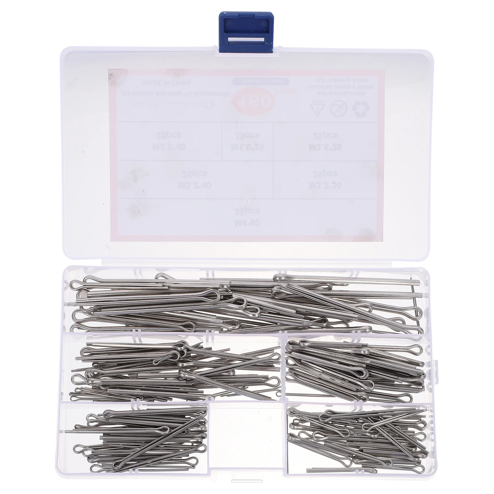 

1 Set Stainless Steel Cotter Pin Assortment Kit 304 Durable Fastener Fitting For Automotive Machinery Workshop Lawn Mower Repair
