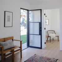 European Style Casement Door Slim Frame Grill Design Swing Doors German Hardware French Patio Glass Doors and Windows for Home 2