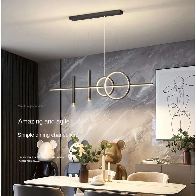 Nordic Restaurant Pendant Lights LED Dining Table Kitchen Chandelier Modern Minimalist Hotel Bar Cafe Lustre Home Indoor Lamps - view 6