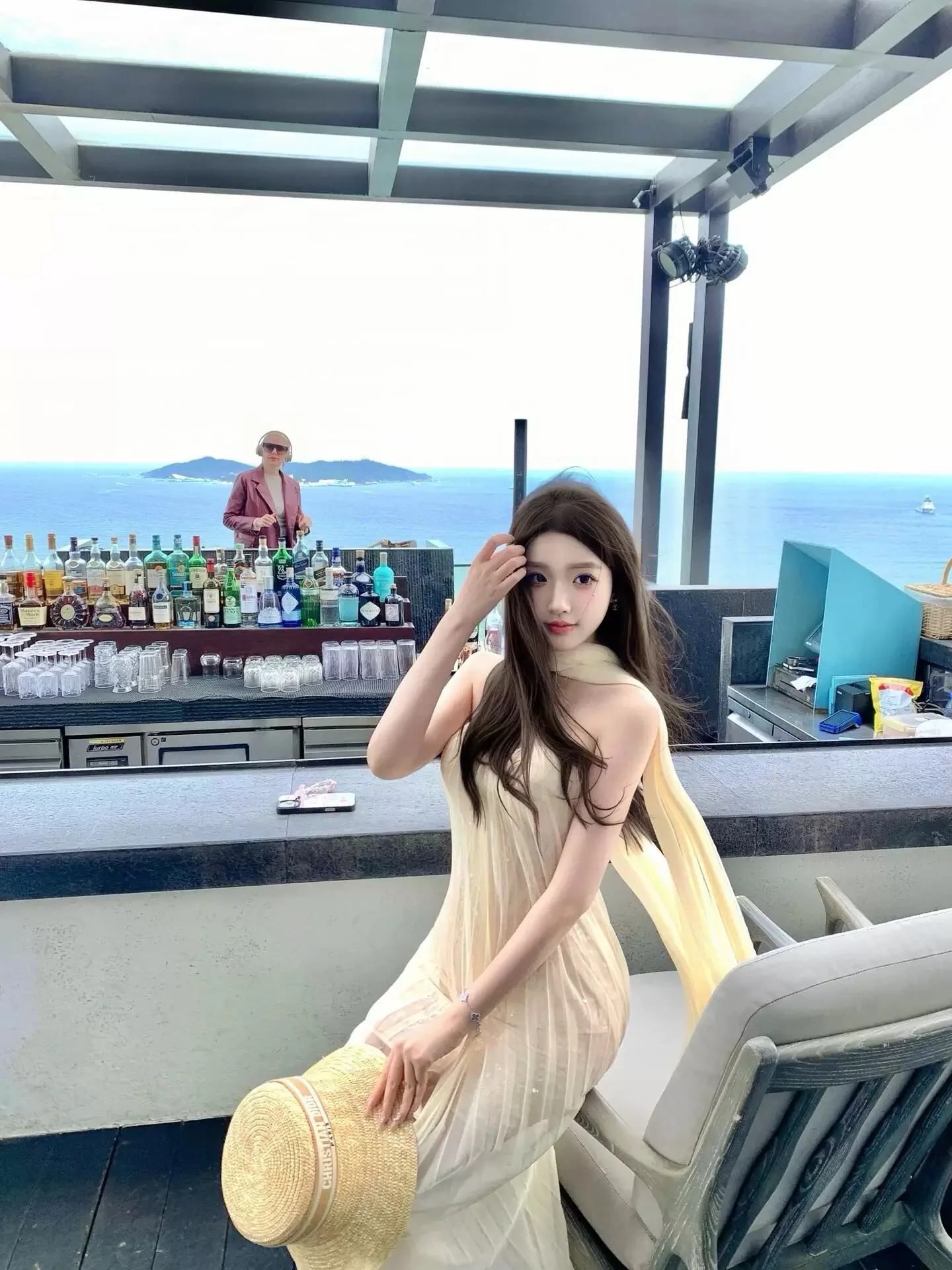 Vestido longo de luxo estilo coreano, elegante, plissado, 2 camadas, jantar, banquete, festa, feminino, verão, fita, vestido de balanço fluido