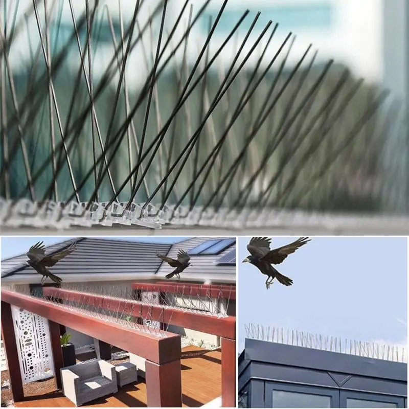 Stainless Steel Anti Bird Spike Strip Repeller Bird And Pigeon Spikes Deterrent Bird Scarer Repeller For Pigeon Pest Control