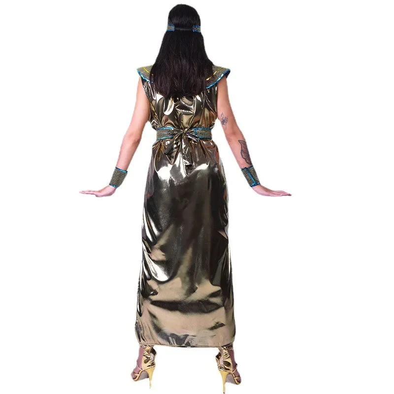 Glitte Medieval Egypt Princess Costumes Ancient Egyptian Pharaoh Cosplay Masquerade Halloween Adult Women Cleopatra Royal Fancy
