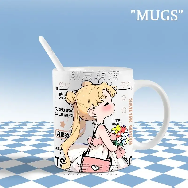 Sailor Moon Süße Kawaii Tsukino Usagi Q Version Japanische Tasse Keramik Brust Tasse Mode Cartoon Druck Senden Freunde Urlaub Geschenke