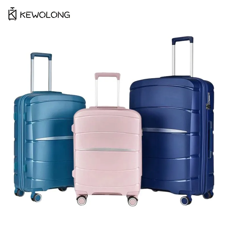 

Lightweight 20 Inch PP Carry On Luggage Multi-functional Business Suitcase with Large Capacity Durable Trolley Bag for Men Women