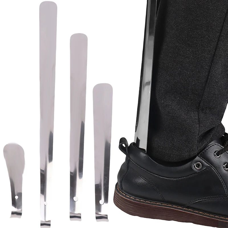 

1 шт., 16/30/42/52 см, инструмент для снятия обуви из нержавеющей стали, инструмент для снятия обуви, удлиненный серебряный инструмент для подъема рога обуви для мужчин и женщин