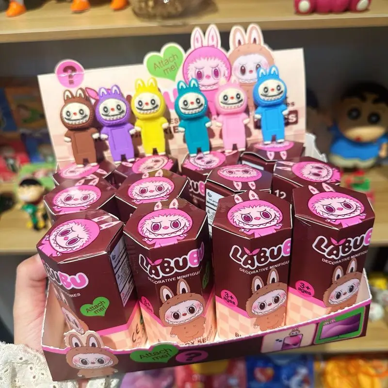 12pcs Labubu Blind Box Surprise Blind Box Cute Anime Figures Model Doll Toys Kid Christmas Gift Surprise Box Toy Kawaii Kid Toys