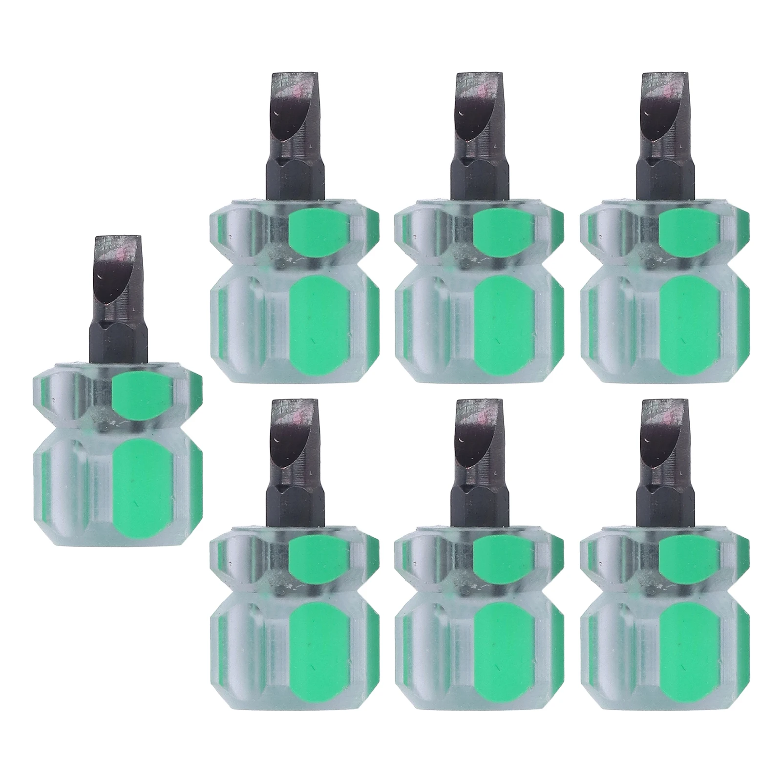 7pcs Stubby Flathead Screwdriver Multifunction Dedicated Sewing Machine Stubby Screwdriver with Ergonomic Nonslip Handle