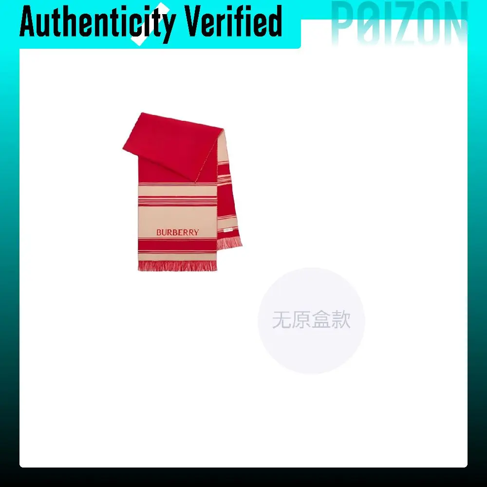 Burberry Wool Knit Scarves Women's Crayon Red 81187491