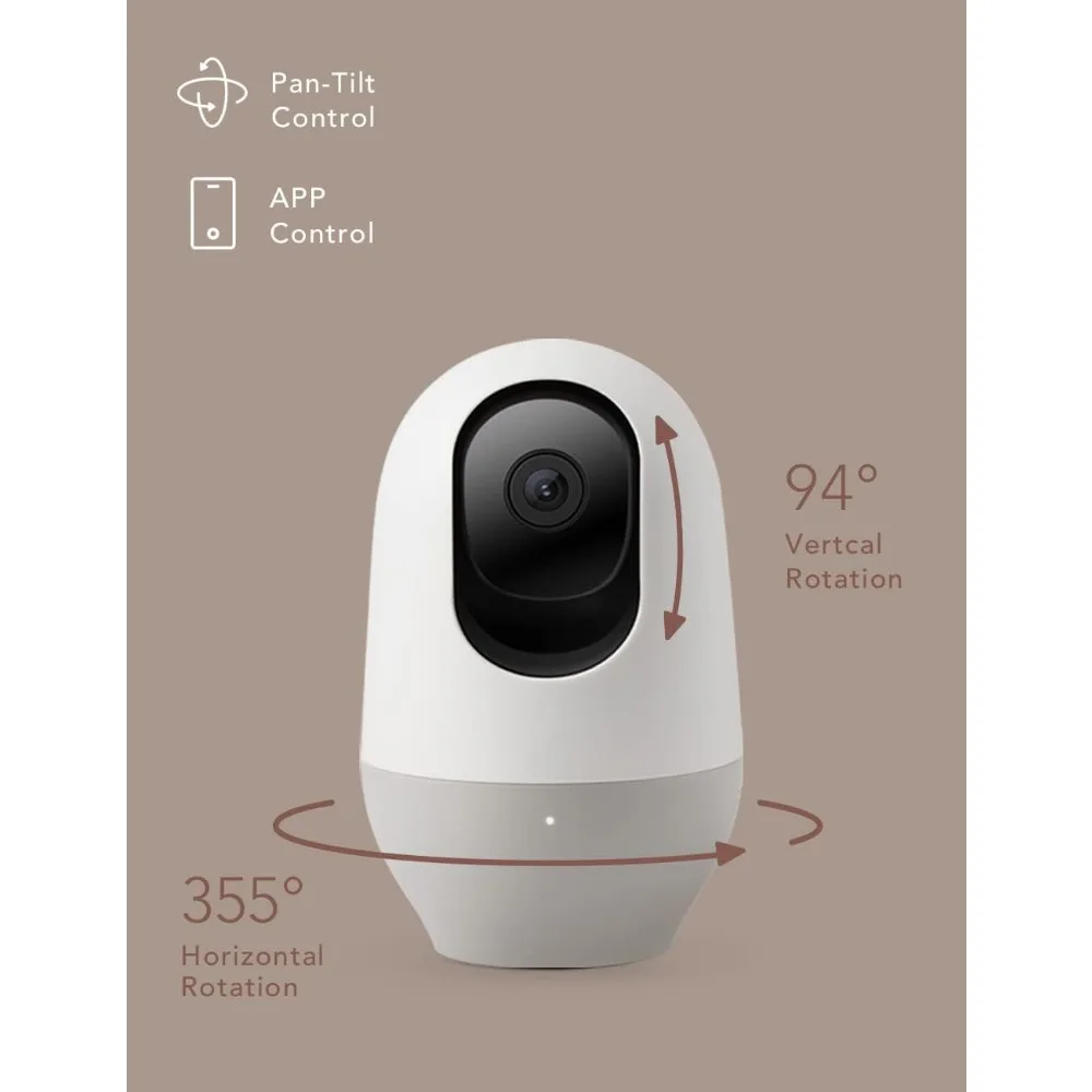 Baby monitor con fotocamera Confezione da 2, telecamera baby monitor wifi, 360 gradi 1080p, telecamera intelligente per bambini con tracciamento del movimento, visione notturna,tw