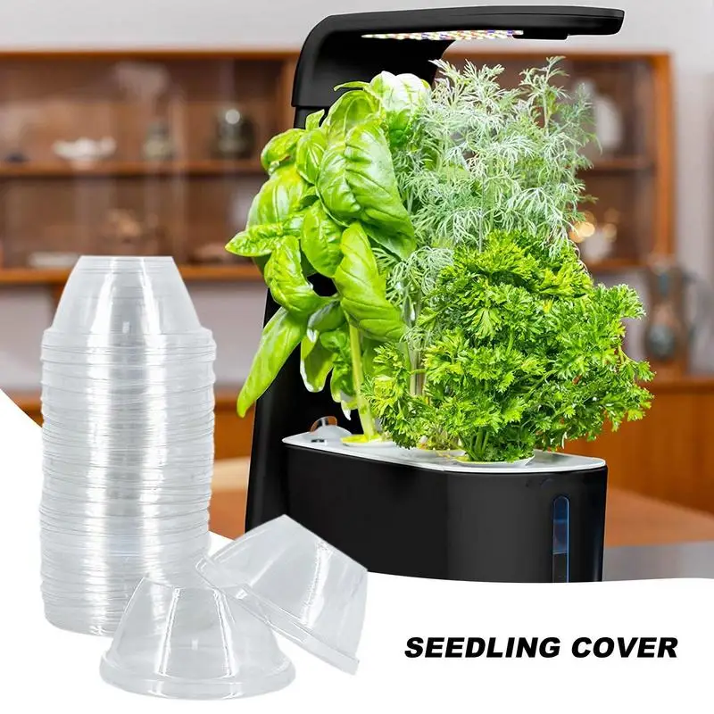 

50pcs Hydroponic Plant Seedling Cover Soilless Cultivation Compatible With Aerogenerator Planting Clear Grow Baskets Seed Pods