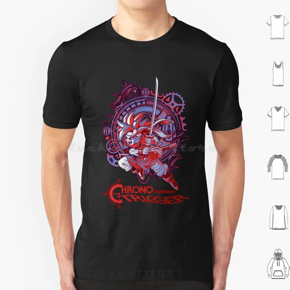 Chrono 03 T Shirt Big Size 100% Cotton Frog Chrono Trigger Chrono Snes Crono Marle Lucca Rpg Trigger Robo Magus Gaming Retro