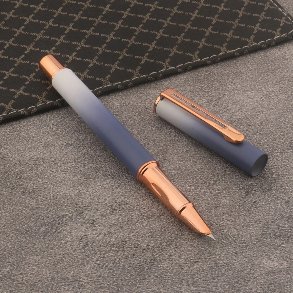1pc Hohe Qualität Metall Brunnen stift Farbverlauf Schule Student Büro Geschenke Schreibwaren tinte stifte – Detail 8