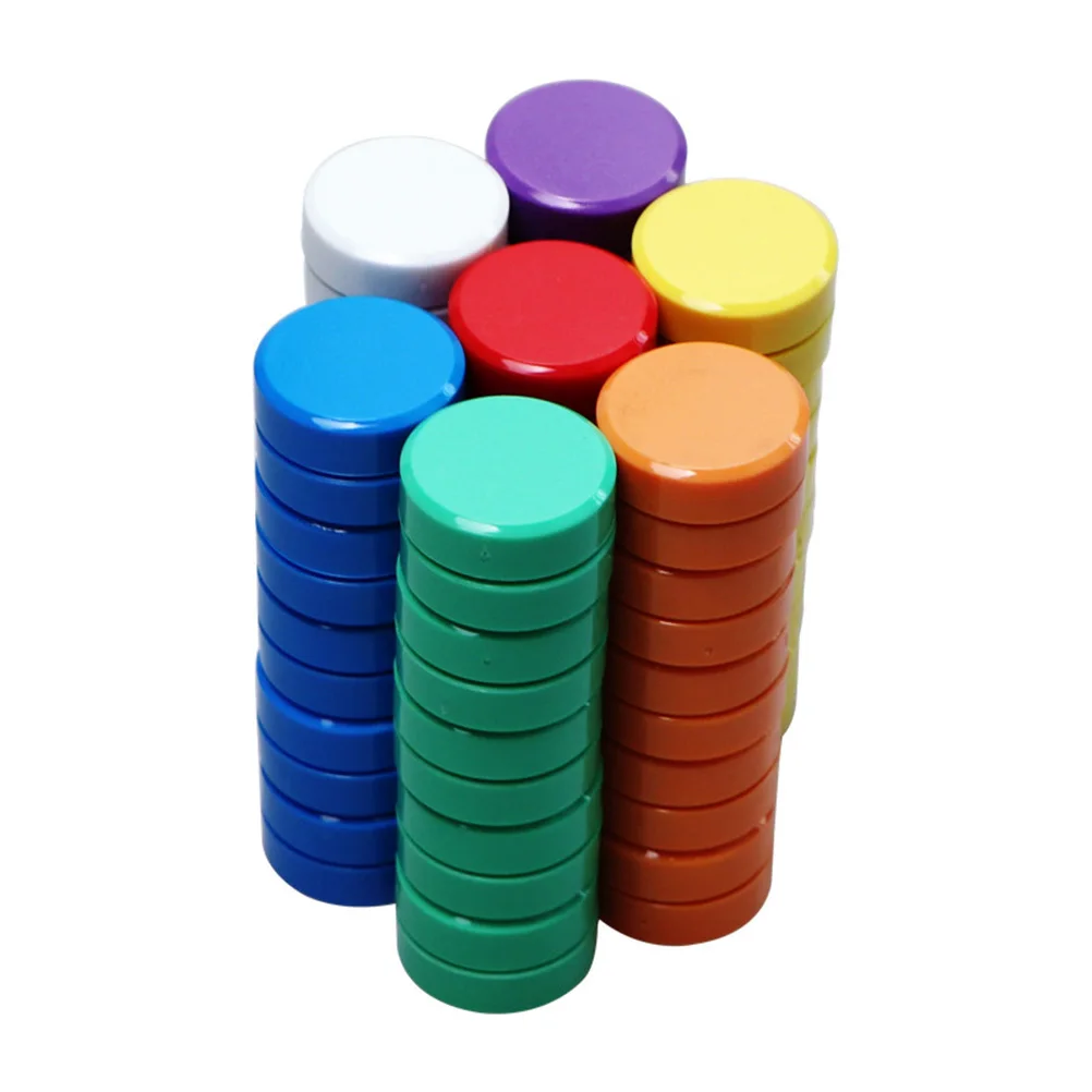 24 قطعة مغناطيس ملون مستدير دبابيس مغناطيسية للسبورة البيضاء لمكتب المدرسة المنزل السبورة الثلاجة استخدام مغناطيس السبورة #3