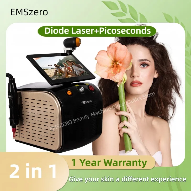 

2 In 1 diode laser hair removal And Pico 755+808+1064 suitable for all skin and hair types machine Selling Well