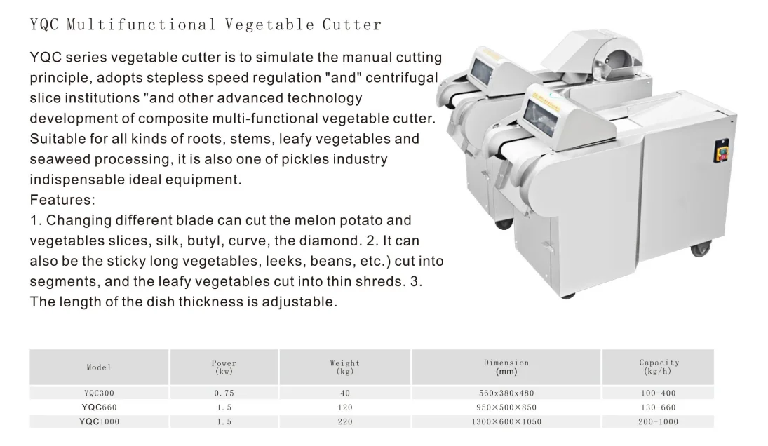 YQC660 Automatic Multifunctional Vegetable Slicer Cutter Onion Chopper Dicer for Food Shops
