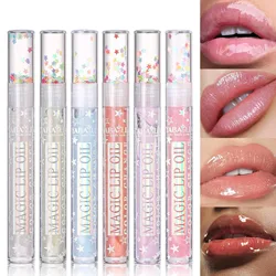 1 Pcs Lip Gloss Set Plumping Transparent Gloss Lip Oil Makeup Moisturizing Glitter Clear Mirror Lipstick Primer Cosmetic