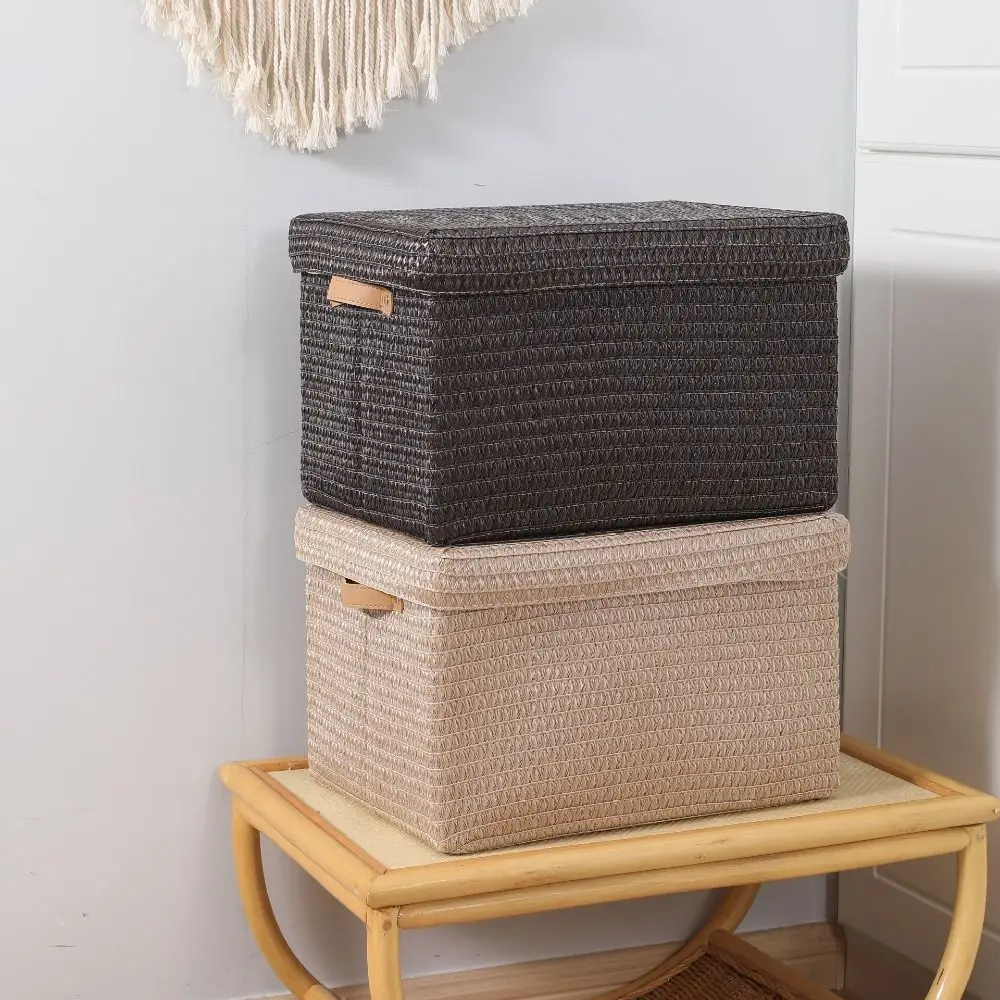 

Home Organizer Minimalist Storage Box Foldable Large Capacity Sorting Box Creative with Handle Storage Basket Cosmetics