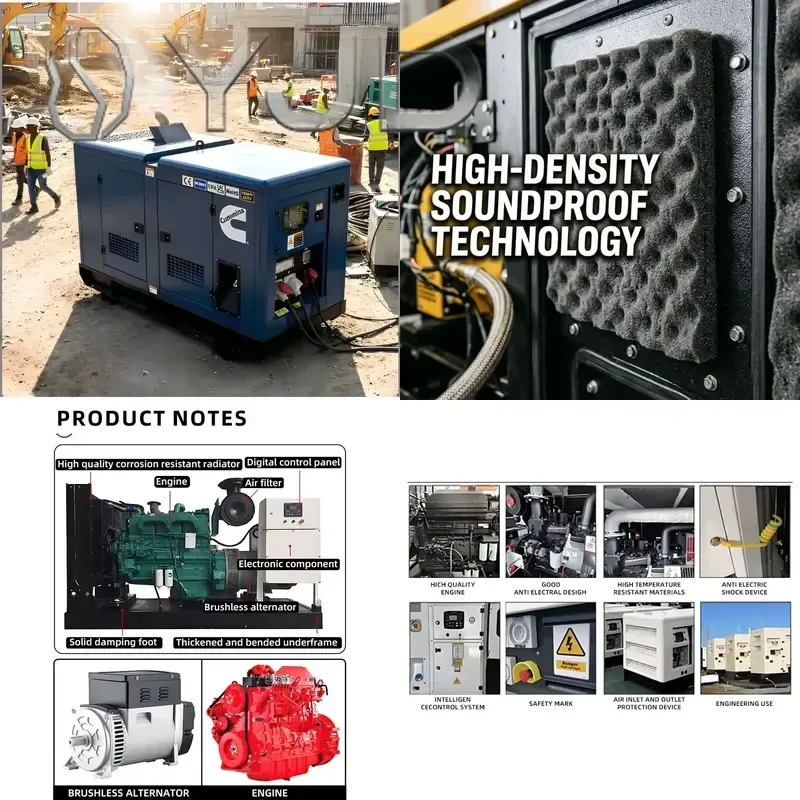 Factory Direct Price Single Phase 220V Silent Frame 20Kva 50Kva 100Kw Type Generator with Low Fuel Consumption
