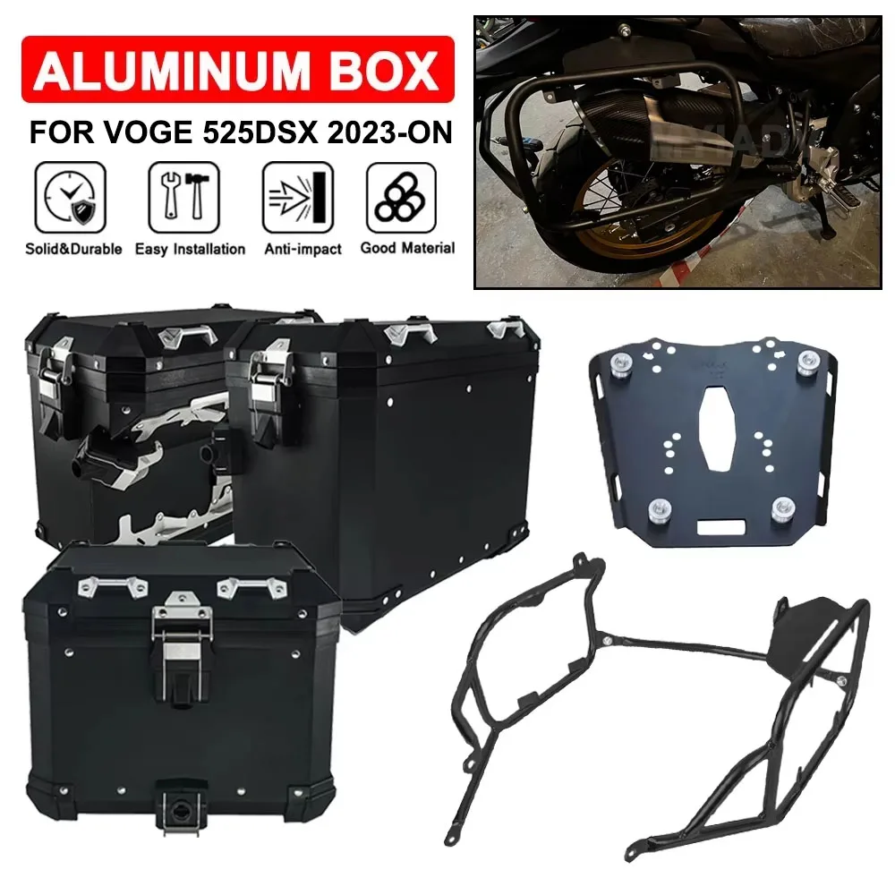 Top Case Pannier Aluminum Box Luggage Rack For VOGE 525DSX 2023-ON 525 DSX DSX525 Motorcycle Tail Side Box Saddlebag Bracket