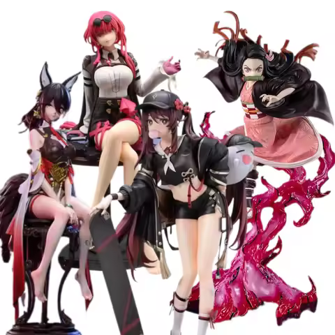 23cm Anime Genshin Impact Figures Hu Tao Action Figures Honkai Demon Slayer Dragon Ball Android 18 PVC Model Toys Gifts