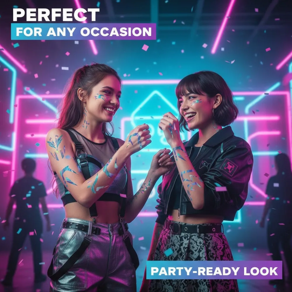 Cosplay Kpop Demon Hunter Make-up Tattoo Aufkleber für Bühnenauftritt Party Dress-Up Must-Have Kosmetikzubehör für Fans