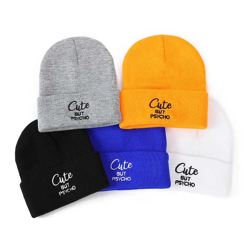 المرأة خمر إلكتروني التطريز متماسكة قبعة الشتاء الدافئة للجنسين قبعة الهيب هوب أزياء الرجال قبعة يومية