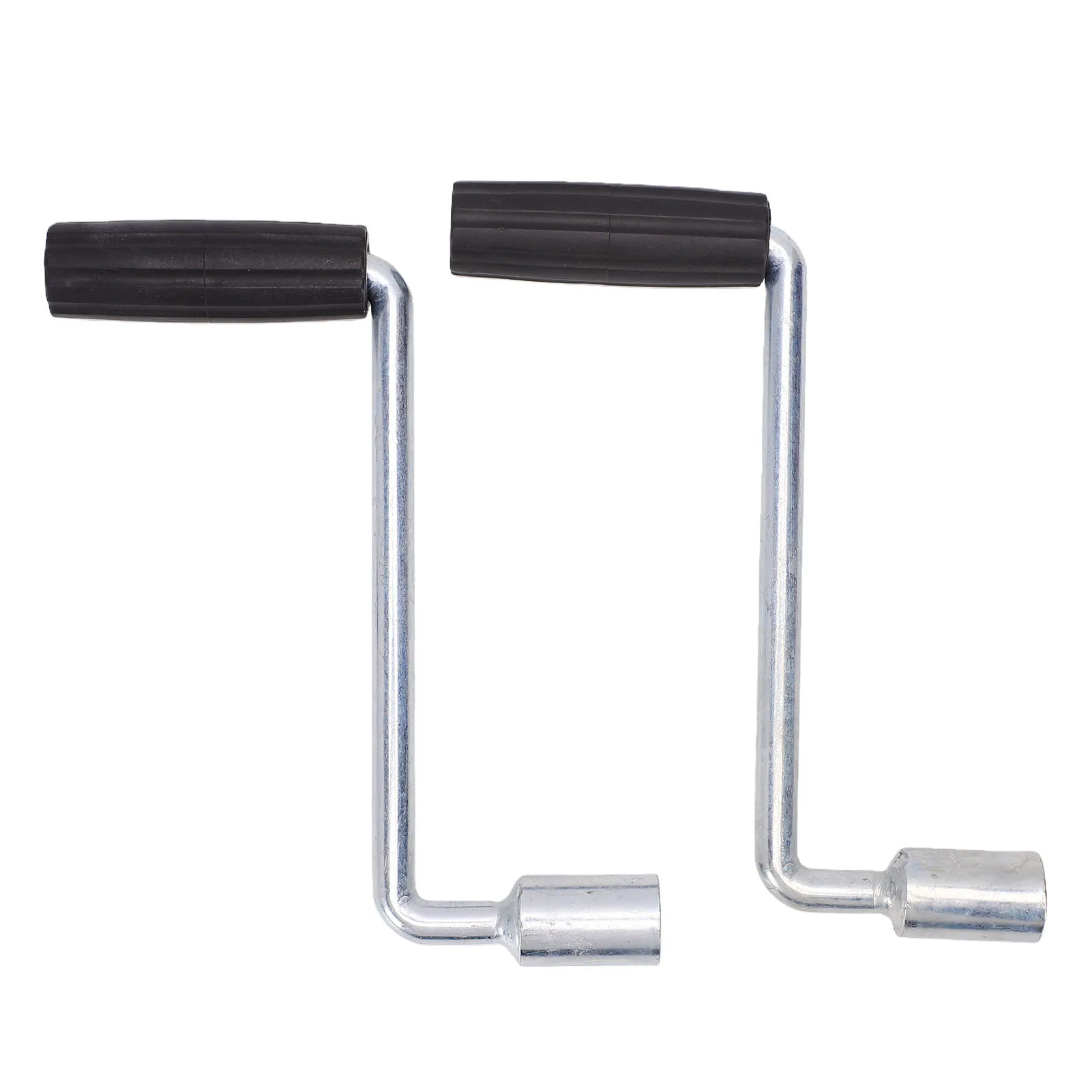 2PCS Trailer Crank Handle High Efficiency Galvanized Iron Stable Campers Jack Crank Handle for Truck Hand Crank Handle