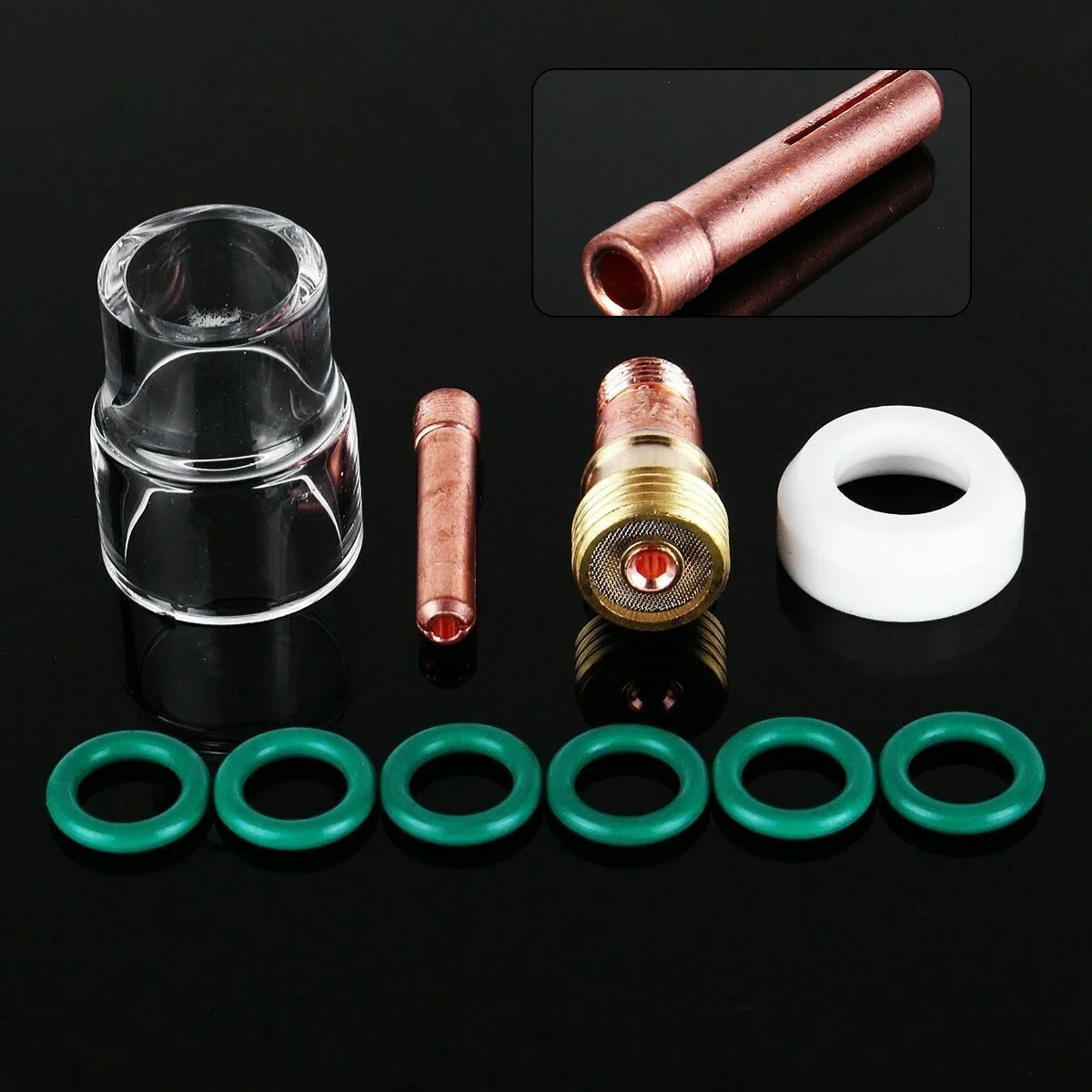 10PC for tig Welding for torch for stubby Gas Lens 12 Cup For WP171826 2 4mm 332 Money saving Transparent Shielding Cups for tig