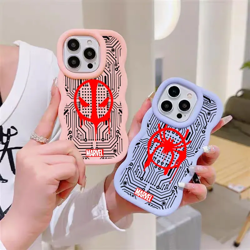 Marvel Deadpool Spider-Man Miles Morales Candy Color Phone Case For iPhone 17 16 15 14 Plus 11 Pro Max 13 12 17Air 17E 16E Cover - view 3