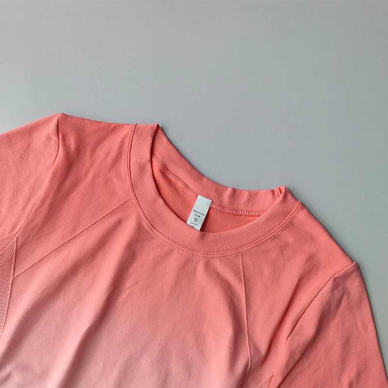 Yoga-Top, leicht anliegend, elastisch, schnelltrocknend, Sport-T-Shirt für Damen, personalisiertes Fitness-Oberteil, kurzärmelig, dünner Sommerstil – Detail 13