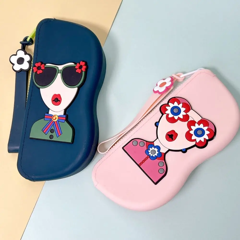 

Portable Multifunctional Silicone Eyeglasses Case Waterproof Dustproof Small Items Bag Cartoon Coin Purse Sunglasses Pouch Male