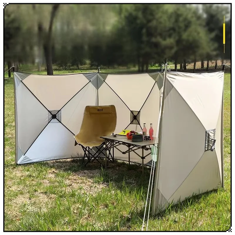 

5.6M Windproof Shield Outdoor Wind Picnic Tent Windproof Windscreen Folding Camping Large Parasol Nature Hike Shelter New