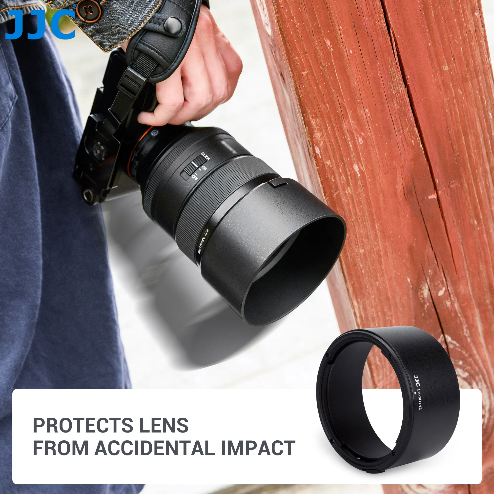 JJC Lens Hood Protector Replace Sony ALC-SH142 designed For CSony FE 85mm f/1.4 GM lens