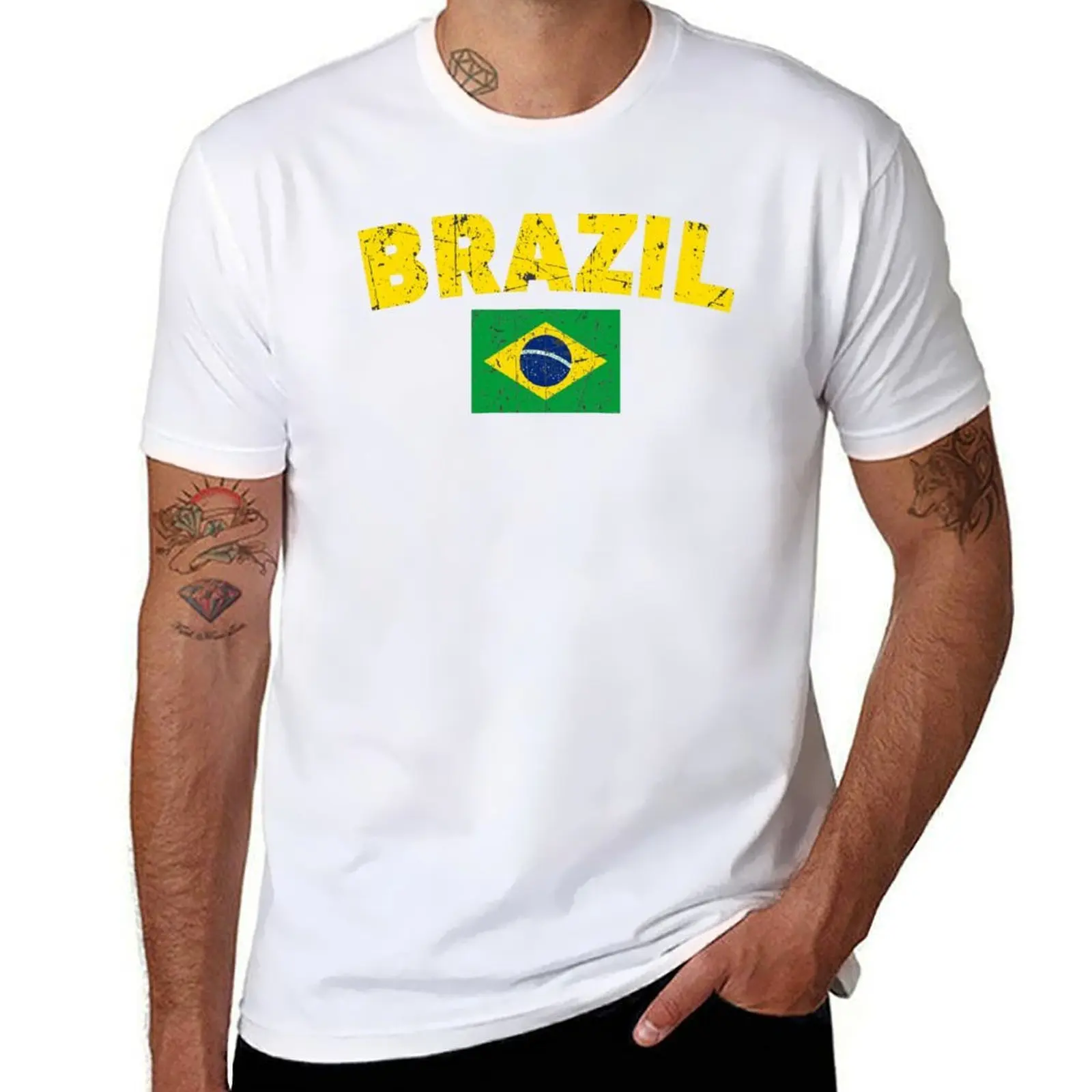 Brazil Soccer Team Fan Football Brazilian Flag 2022 T-Shirt - Brazil T shirt Soccer - Brazil Flag Vintage - Brazilian T-Shirt