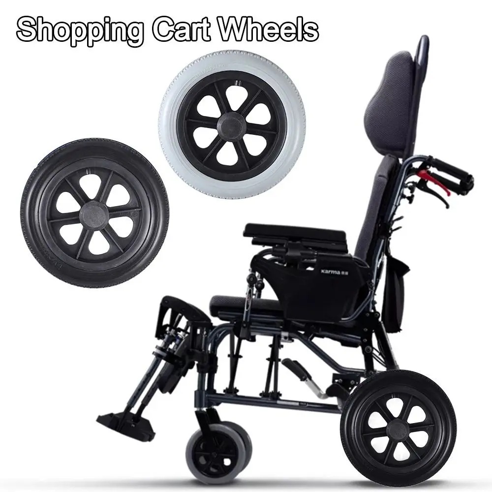 

12Inch Shopping Cart Wheels Anti Slip Replacement Solid Tire Wheel Wear-resistant Travelling Trolley Caster