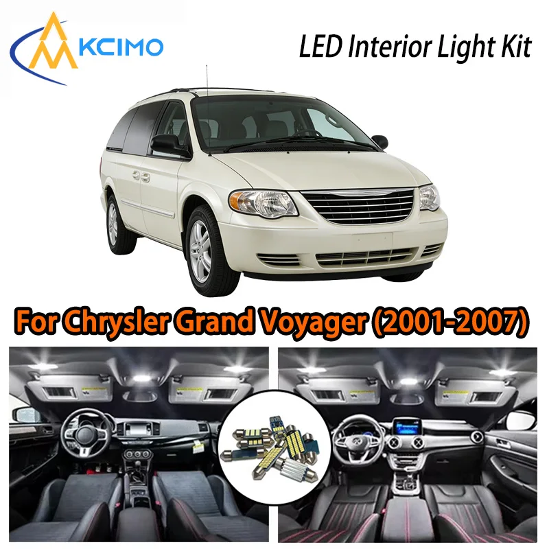 KCIMO For Chrysler Grand Voyager (2001-2007) Premium LED Interior Kit - 2 Colors , Quick Installation,  Long-Lasting
