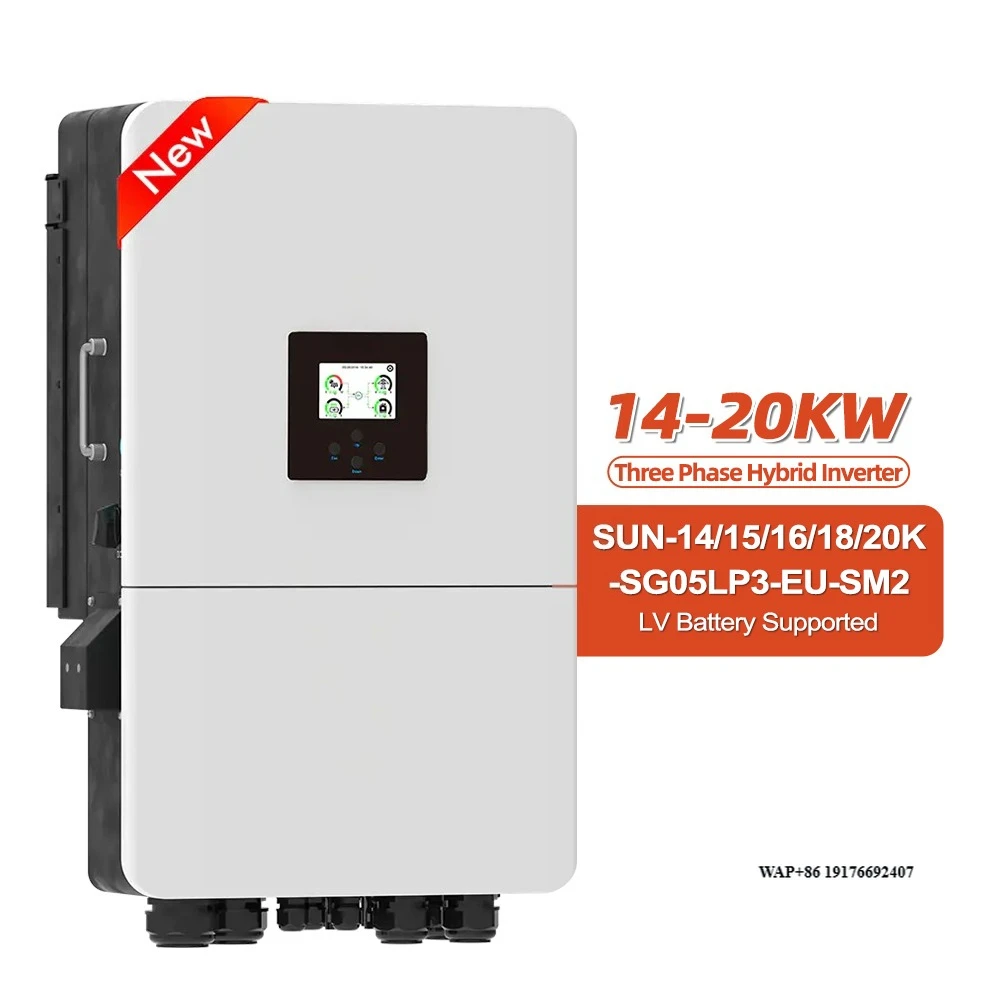 Deye 14kw 15 Kva 16kw 18kw 20kw Three Phase 380v 50hz Hybrid Solar Inverter Connect to Generator Charge Battery