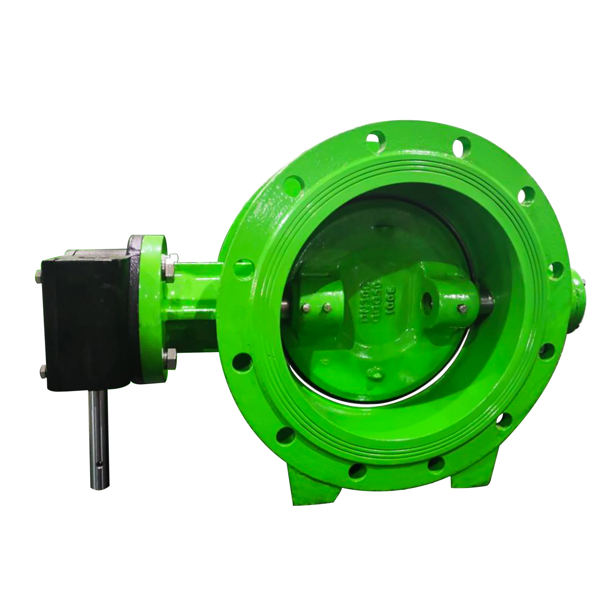 DN300 Rubber Sealing Flanged Triple Eccentric Pneumatic butterfly Valve Short Type Series 13  Provided