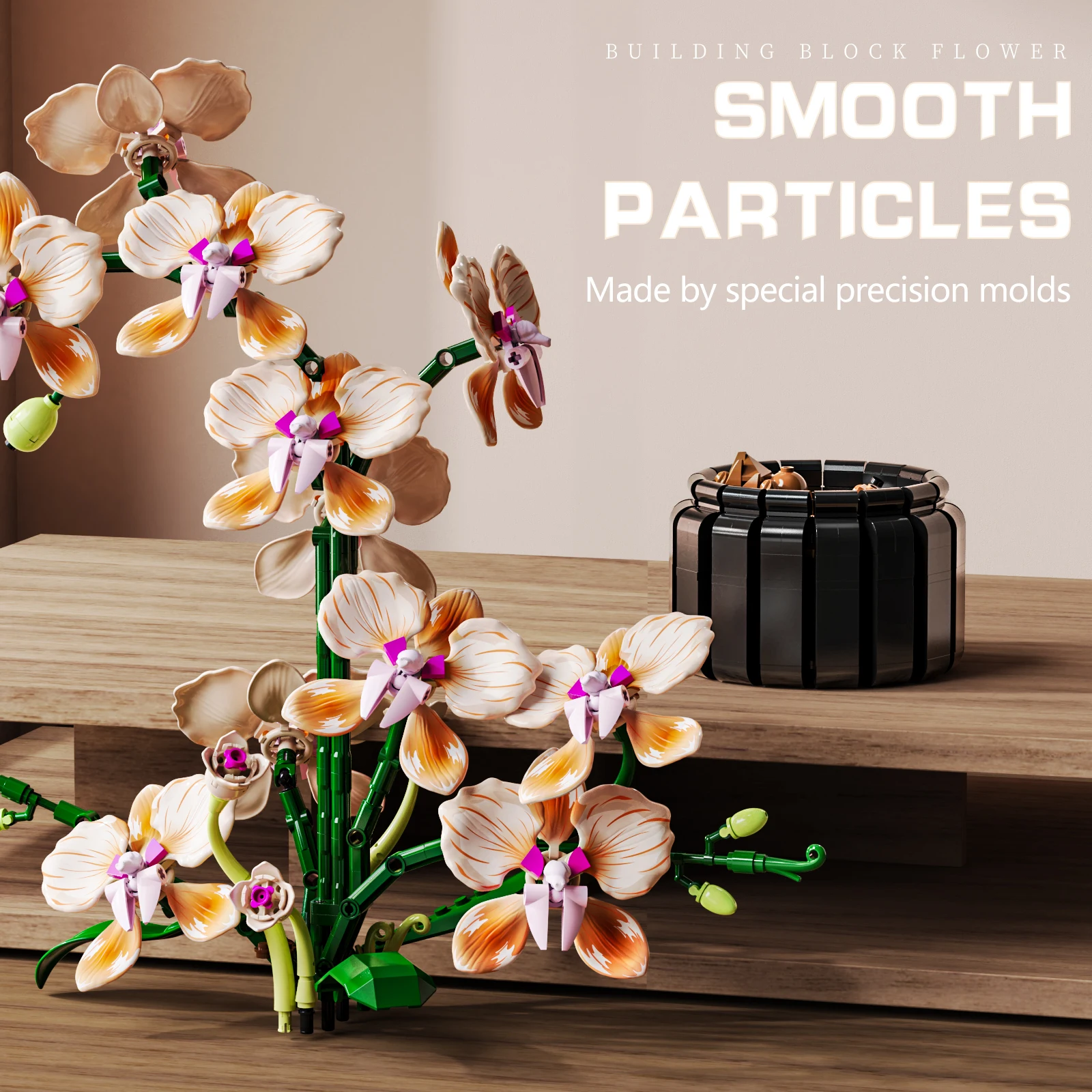 Simulatie Orchideeboeket Bouwstenen Assemblagemodel Bloem Plant Ornamenten MOC Technische Bakstenen voor Meisje DIY Geschenken