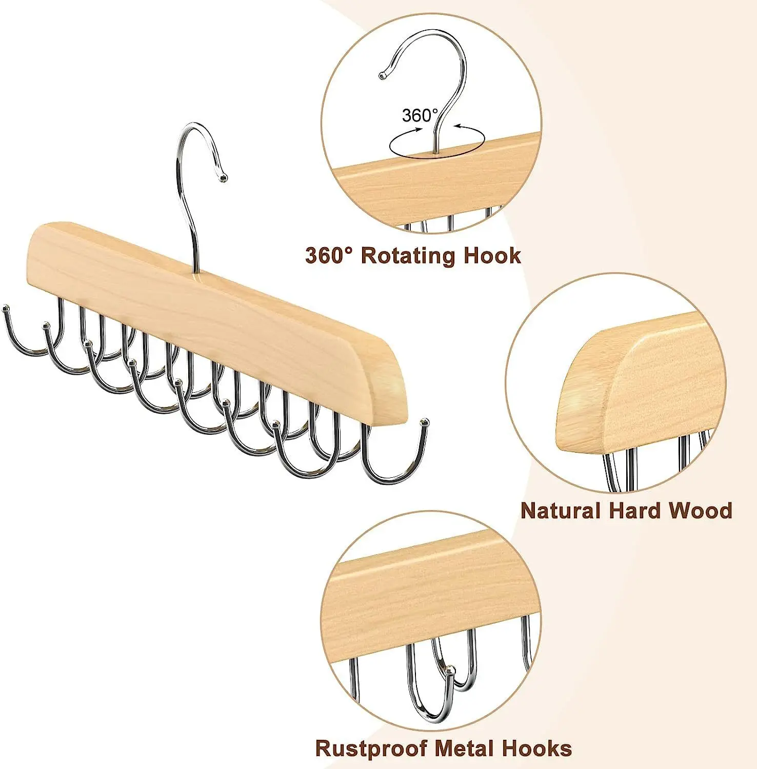 Appendiabiti da donna in legno appendiabiti da donna per appendiabiti accessori per guardaroba di casa organizzatore di sciarpe Supplly appendini per cintura da uomo