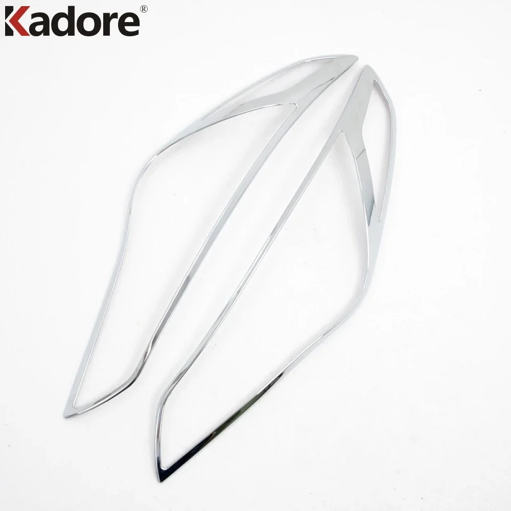 Chrome Front Head Light Lamp Cover For Hyundai Sonata 2015 2016 Headlight Shade Hood Trim Frame Car Styling