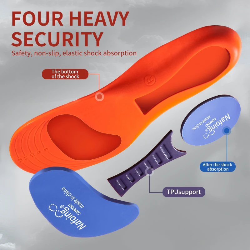 Sports Elasticity Insoles for Shoes Sole Technology Shock Absorption Breathable Running Insoles for Feet Orthopedic Insoles