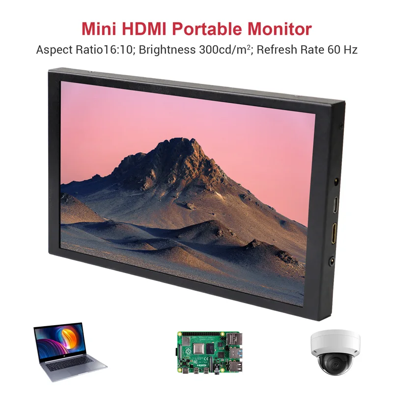 New 8 Inch Touchscreen Monitor HDMI Portable LCD Display 1280x800 Built in with Laptop PC Raspberry Pi Game Consoles