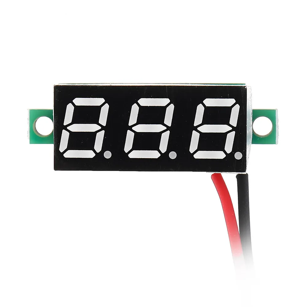 0.28 Inch DC LED Digital Voltmeter 2.5-30V Voltage Meter Auto Car Mobile Power Voltage Tester Detector Red Green Blue Yellow