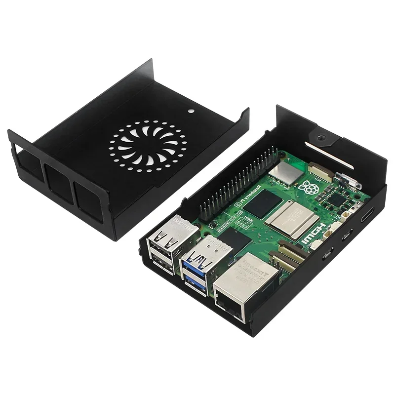 Raspberry Pi 5 Metal Case Aluminum Alloy Shell compatible for Active Cooler for RPI 5 Pi5
