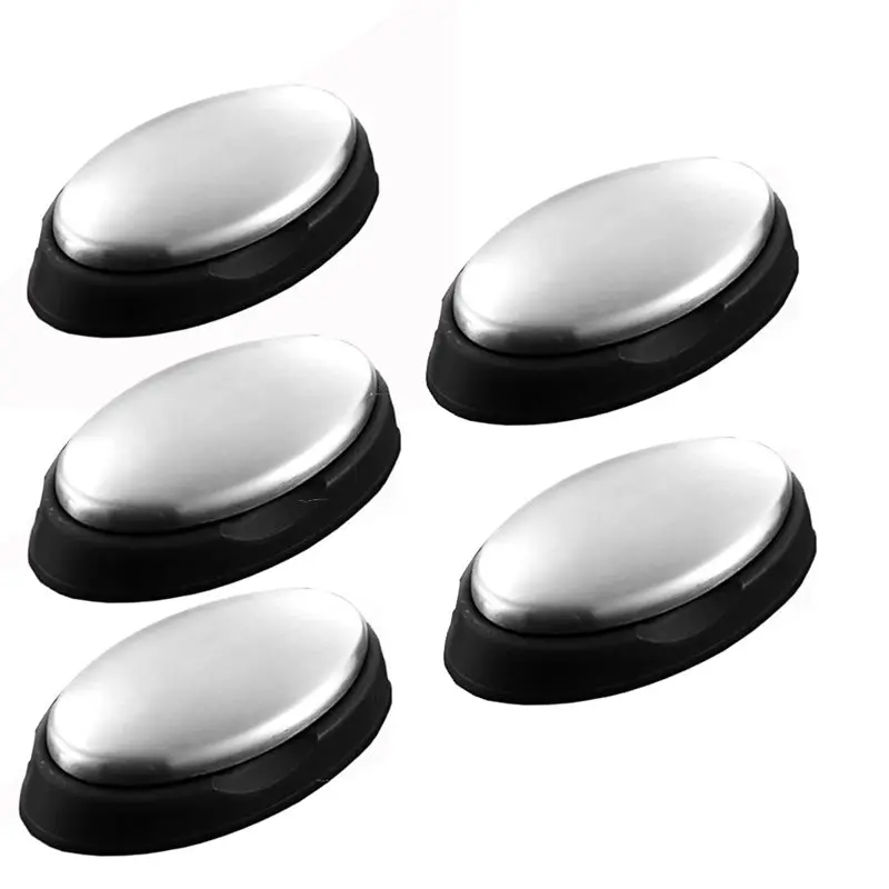 

ABLJ Odor Removing Stainless Steel Bar Soap 5-Pack, Metal Soap Bar For Onion, Garlic And Fish