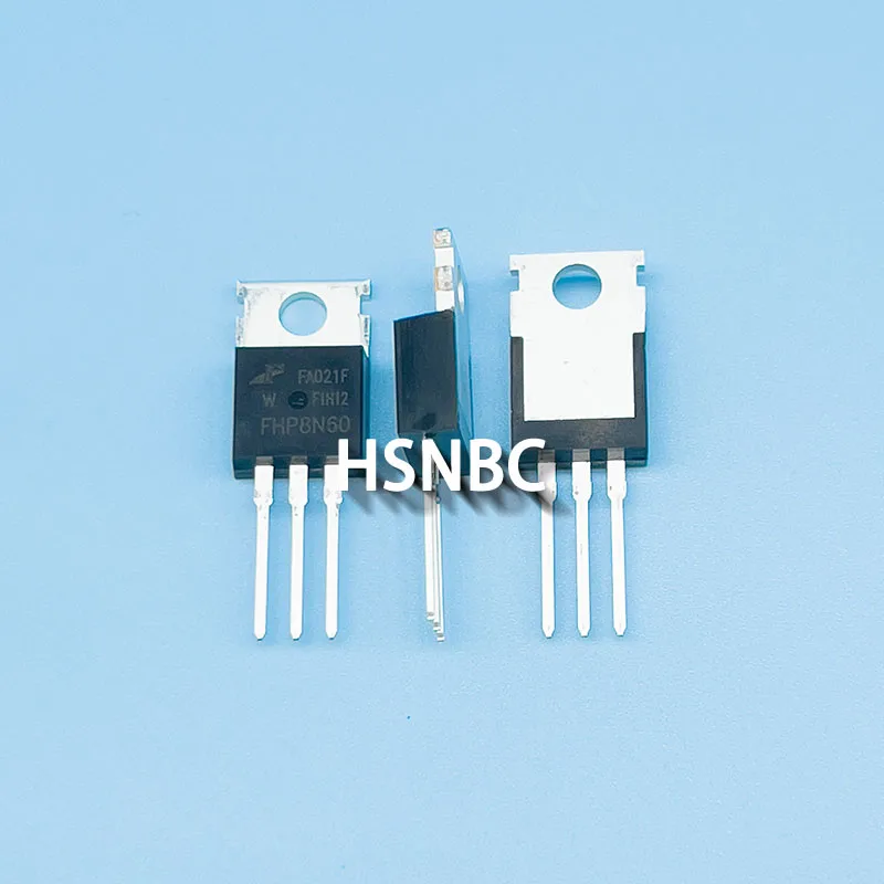 10Pcs/Lot FHP8N60 8N60 FHP8N60W TO-220 600V 8A MOSFET N-channel Power Transistor 100% New Original