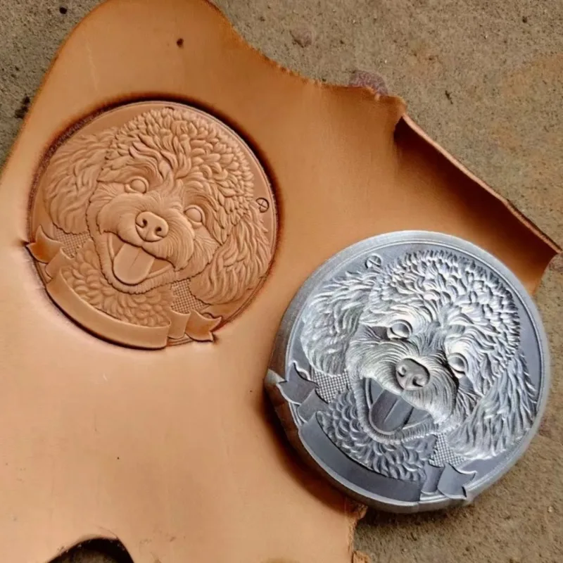 

3D Leather Dog Puppy Series Embossing Mould Zodiac Dog Aluminum Alloy Metal Stamp Carving Craft Tool Logo Stamper Pressing
