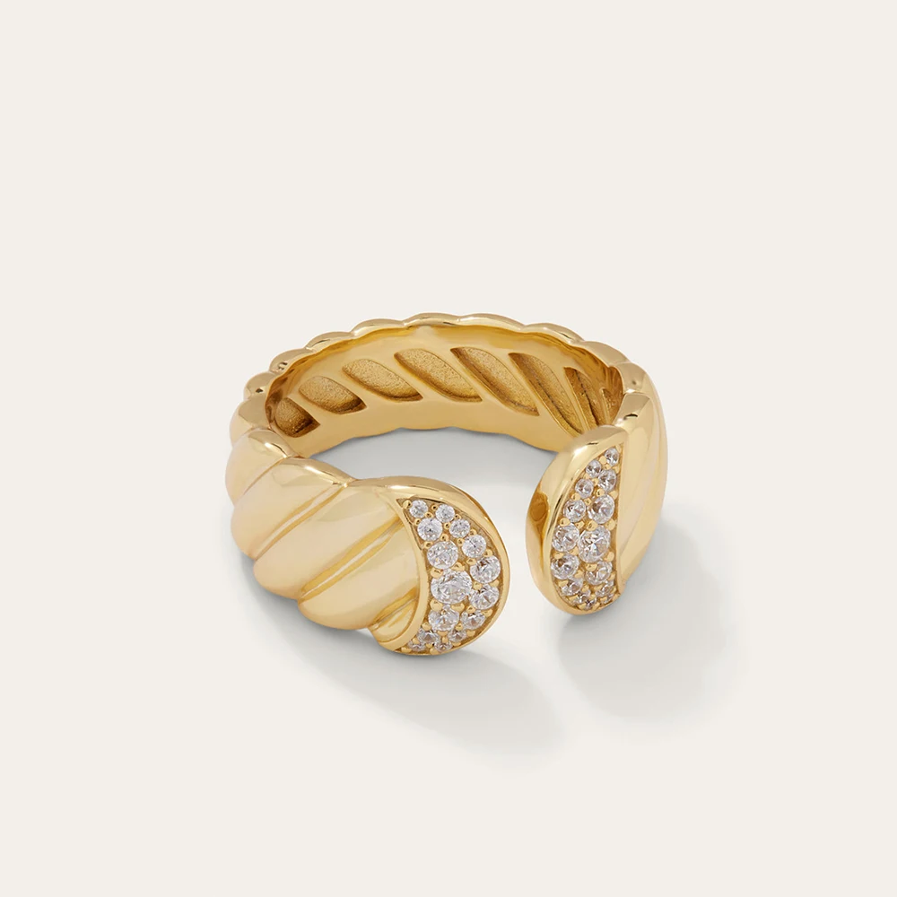 

Adjustable Opening Ring European And American Fashion Retro Geometric Copper Gilded Ladies Party Boutique Jewelry Gifts