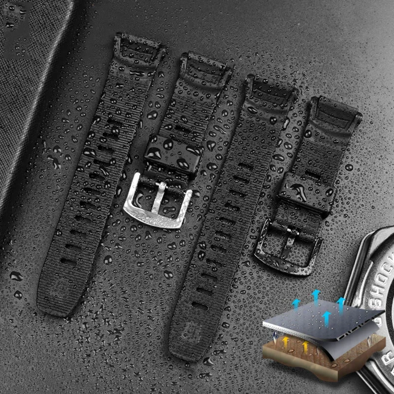 ل كاسيو PRG-130Y PRW-1500 PRW-1500Y سلسلة حزام خاص PROTREK الرجال الرياضة الراتنج ساعات سيليكون الفرقة سوار